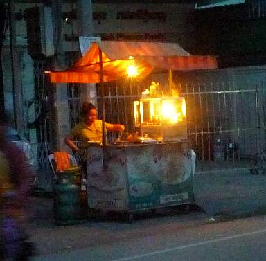 Food cart in the evening